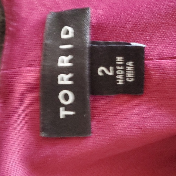 Torrid burgundy purple polka dot skater A line dress size 2 - Picture 8 of 13